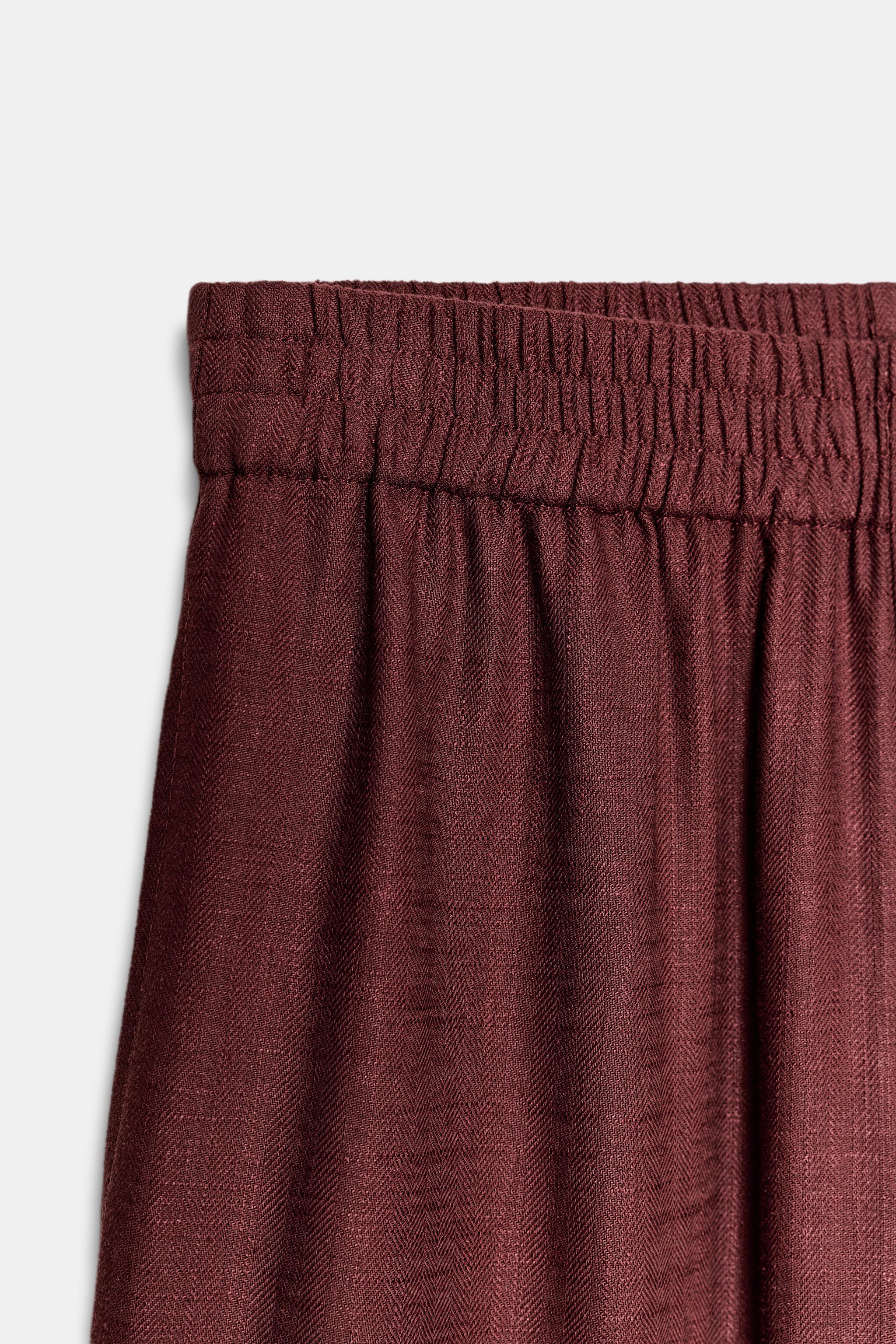 WIDE LEG LINEN PANTS